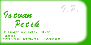 istvan petik business card